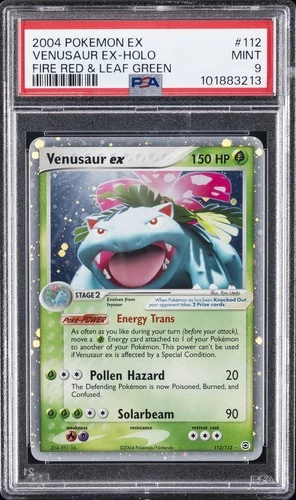2004 POKEMON EX FIRE RED & LEAF GREEN #112 VENUSAUR EX-HOLO PSA 9