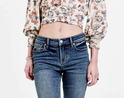 Dear John Denim Harmoni Three Quarter Sleeve Crop Button-Up Top Size L