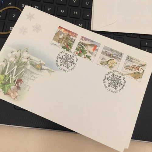 Isle of Man First Day Cover 1995 Christmas Winter In Mann FDC Unaddressed