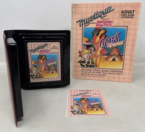 Custer's Revenge Complete in Box for Atari 2600 Adult Game 1982 Mystique Rare