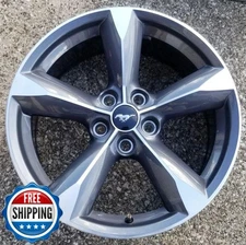 FORD MUSTANG 2015-2020 Factory OEM Wheel 18" Rim 10029 Grey/CNC w/ TPMS Cap #B