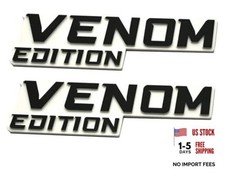 2pcs Venom Edition Emblem Badges Badass 3D Sticker Decal Multicolor Black White