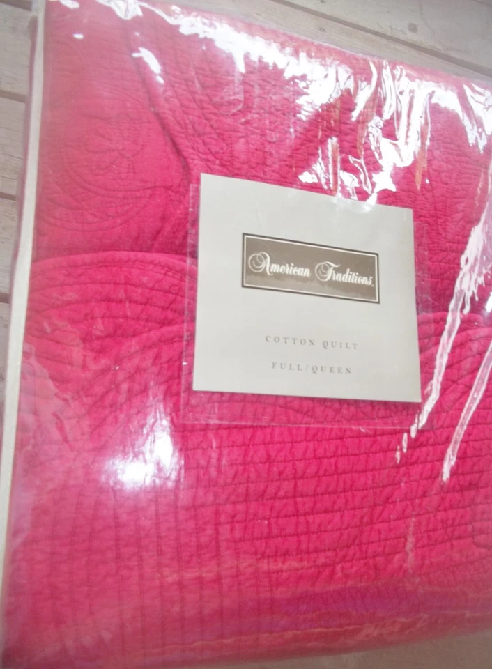 American Traditions Juego Completo Edredón Queen 3 Piezas ROJO Nuevo en Paquete 90" x 90" Foto 3 de 3