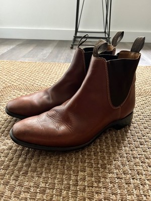 Loake Chatsworth brown leather jockey Goodyear welt Chelsea ankle boots 10