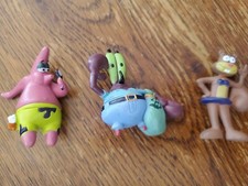 (3) 2008 spongebob BULLYLAND Lot, Crabs, Patr...