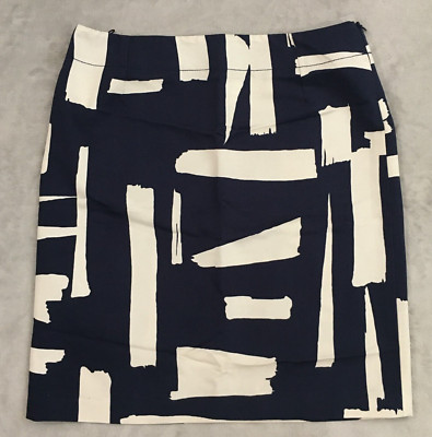Max Mara Weekend womens ladies Navy Blue White skirt size 10 (42)