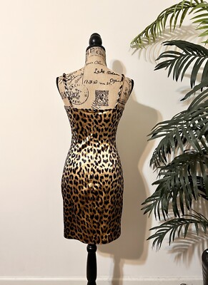 leopard satin dress Tan Print - Slip Dress - Animal Slip Dress Leopard Print Sateen dress |