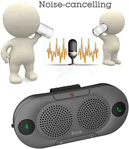BK06 Bluetooth 5.0 en Haut-parleur de voiture avec clip de visière, kit de voiture sans fil pour Han - Photo 8 sur 12