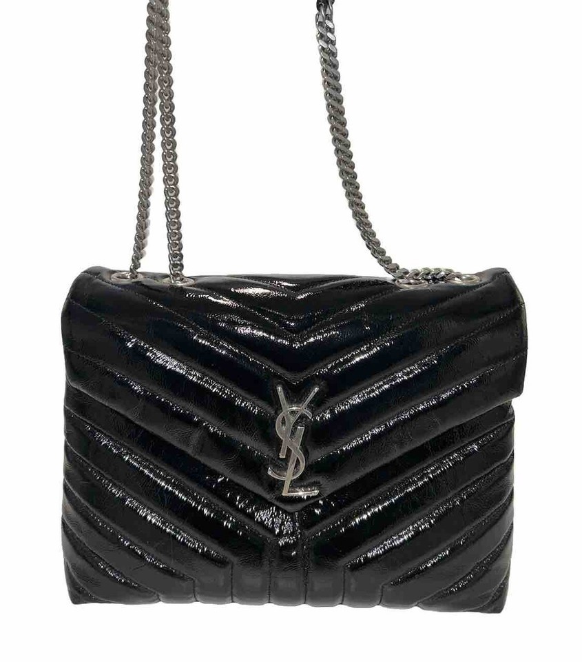 Saint Laurent Loulou Bag Medium Black Patent leather