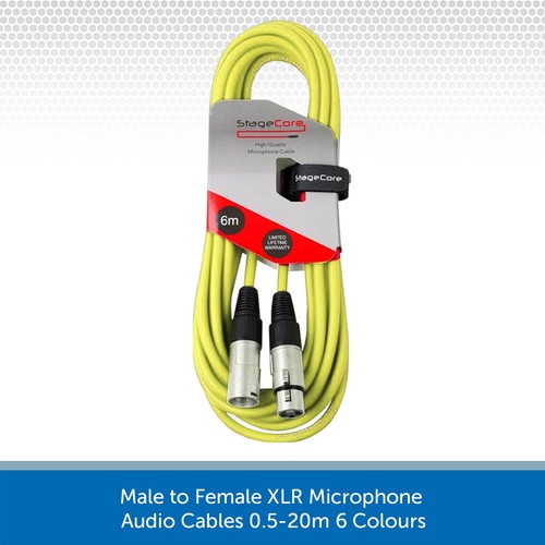 Male to Female XLR Microphone Cable Patch Lead Balanced 0.5m-20m 6 Colours - Picture 7 of 8