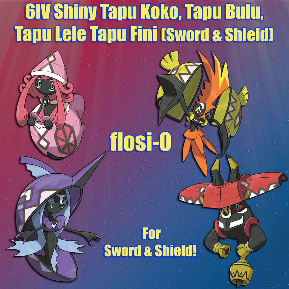 Pokemon Sword and Shield // Tapu Koko / Tapu Lele / (Instant Download) 