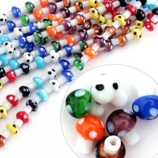 10X12mm Handmade Small Mushroom Glass Beads Diy Bracelet Jewelry Accessories