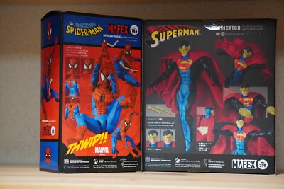 MAFEX Eradicator (Return of Superman) & No.185 Spider-Man (Classic