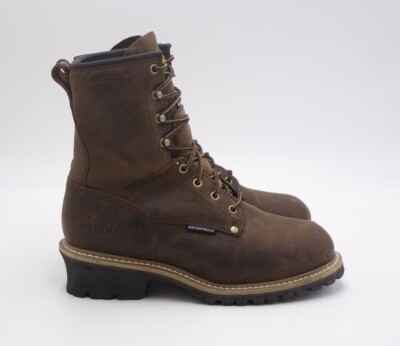 Size 9D Carolina 8” Waterproof Insulated Steel Toe Logger Boots