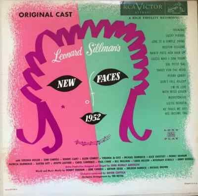 LP Leonard Sillmans New Faces Of 1952 - Original Cast Various RCA Victor
