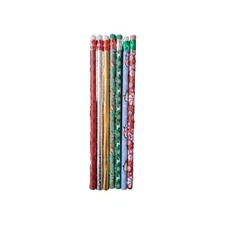 #2 Pencil "Christmas House" - (7 wood pencils)