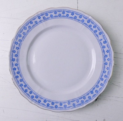 Fürstenberg Germania blau weiß Goldrand Teller flach Form 20081 50 24cm RT-002