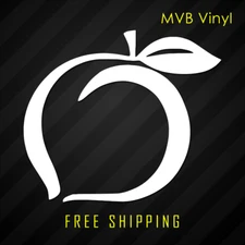Georgia Peach Vinyl Decal Sticker | Window Pride 396