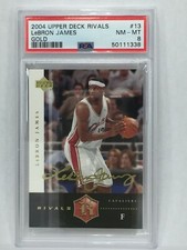 2004 Upper Deck Rivals #13 LeBron James GOLD SIGNATURE PSA 8 MVP HOF LAKERS CAVS