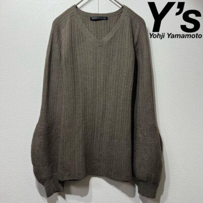 Y's Yohji Yamamoto V-Neck Balloon Sleeves Stripes Y's Yohji Yamamoto V-Neck Balloon Sleeves Stripes