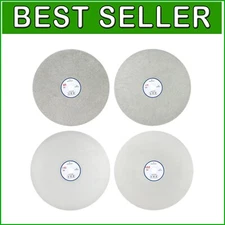 Premium 4-Pack Diamond Flat Lap Discs 8" - Ideal for Gem Faceting and Polishing