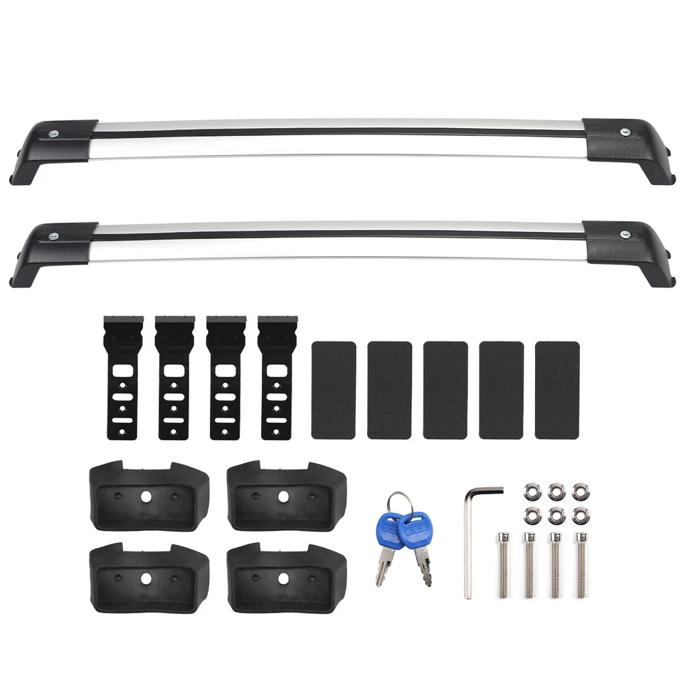 Aluminum Roof Rail Rack Cross Bars Crossbar For 2019-25 Toyota Corolla Hatchback Foto 3 de 4