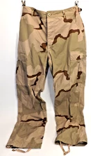 US Military Desert Cam Pattern Combat Trousers Unicor Pants - Size Med - Long