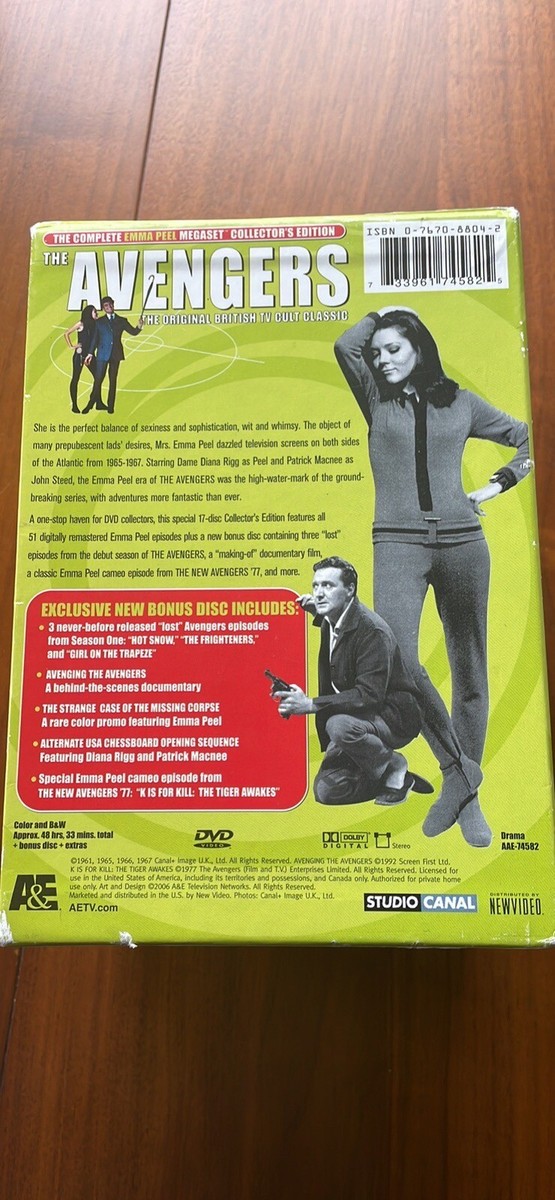 The Complete Emma Peel Mega-Set The Avengers (DVD, 17-Disc