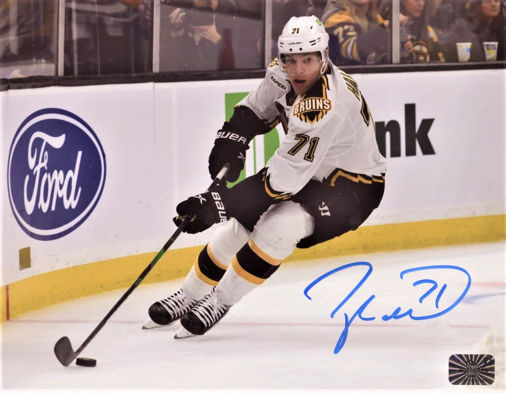 Taylor Hall Boston Bruins Signed 16x20 Photo Reverse Retro Jersey COA