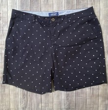 Old Navy Everyday Short Blue White Polka Dot Cotton Twill Chino size 12