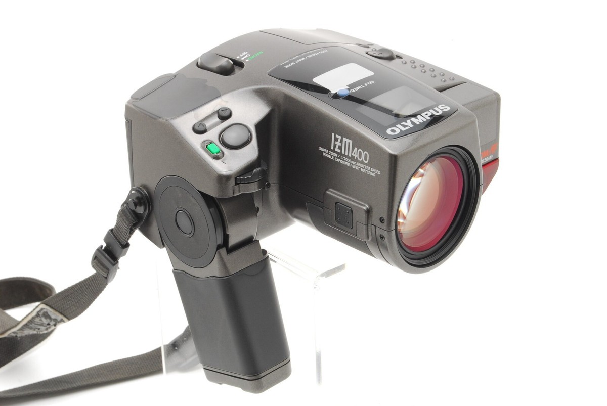 OLYMPUS IZM 400 SUPER ZOOM 35-135MM 35MM FILM CAMERA & CASE **ALL