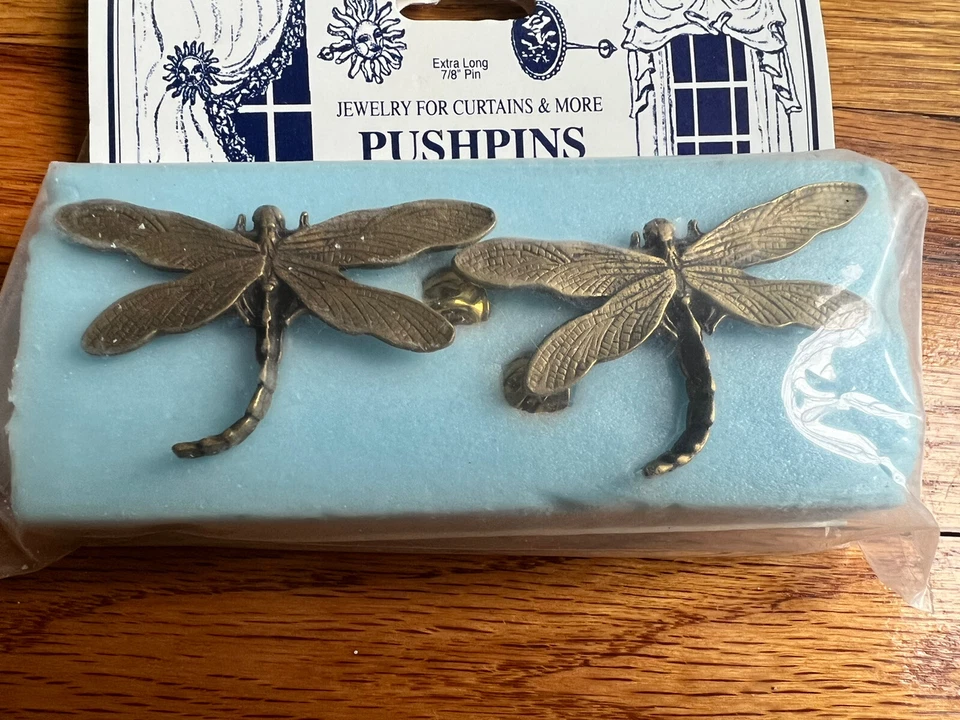 4 Metal Dragonfly Decorative Push Pins Home Office Pushpins 2” - Image 3 of 4