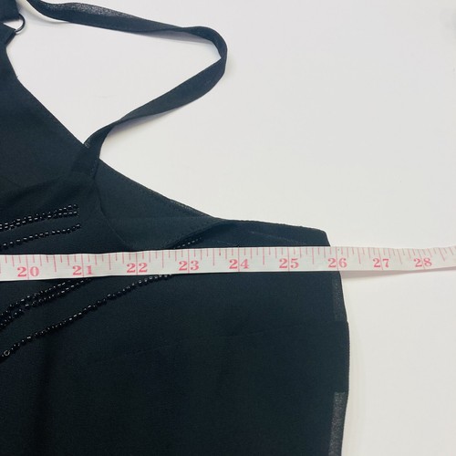 Torrid Sophie Chiffon Tonale Perline Swing Cami Flowy Taglie Forti 3 3X Nero NUOVO - Foto 7 di 8