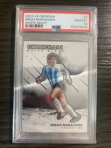 2023-24 Obsidian Diego Maradona #2 PSA 10 White Night SSP Case Hit POP 19!