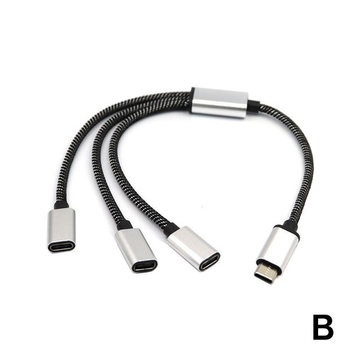 1XUSB C Male to Two USB C Female Splitter Hub Cable For Type-C PowerbanksDED5RS - Picture 10 of 10