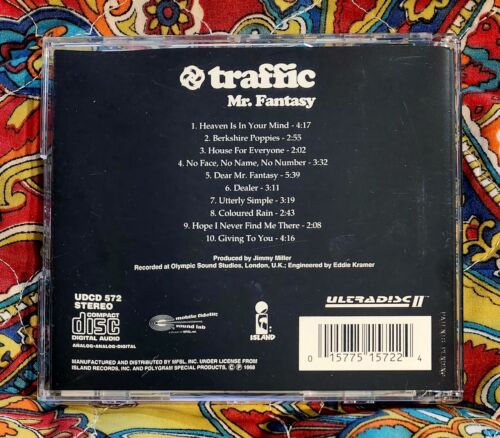 Traffic Mr. Fantasy Mobile Fidelity Sound Lab 24 KT Gold Plated Audiophile CD - Picture 3 of 8