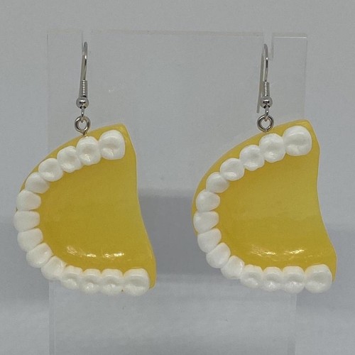 False teeth earrings , Earrings Kitsch 8 cm long. Pick your colour rave festival - Picture 21 of 60