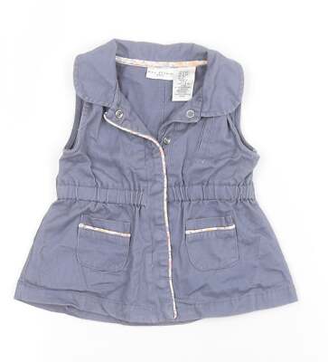 Max Studio Mädchen blau Basic Jacke Weste Größe 6-9M