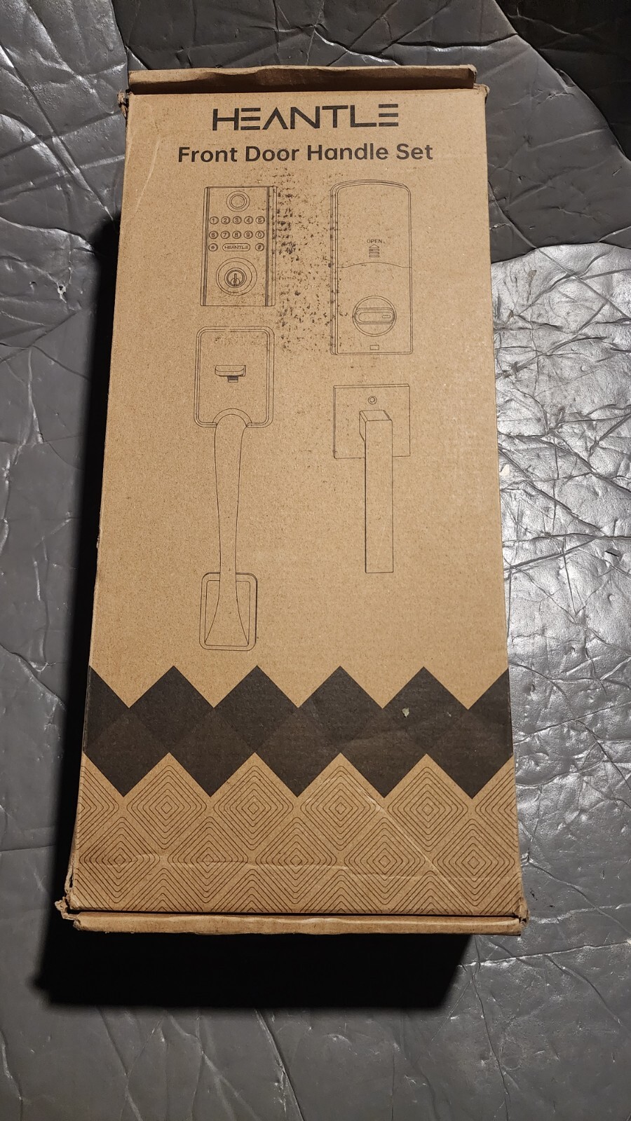 HEANTLE Smart Keyless Entry Front Door Lock with Fingerprint Handle and Deadbolt-image