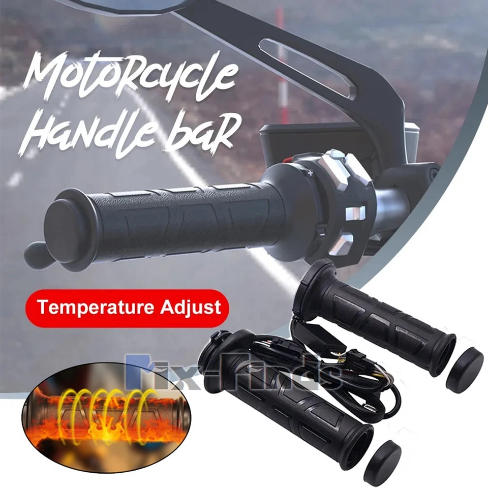 ATV Universal Warm Grip Electric Hand Heated Grips Handlebar Warmer Motorcycle - Image 2 of 4