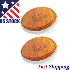 2X Amber Front Fork Cover Reflector For Honda CL C SL70 SL S90 CB750 450 CL100