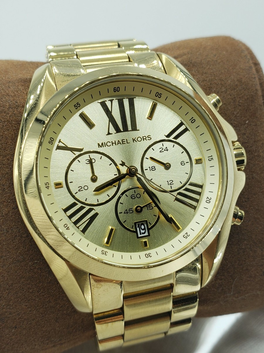 Michael Kors MK 5605 Bradshaw Gold Tone Chronograph Unisex Michael Kors MK 5605 Bradshaw Gold Tone Chronograph Unisex