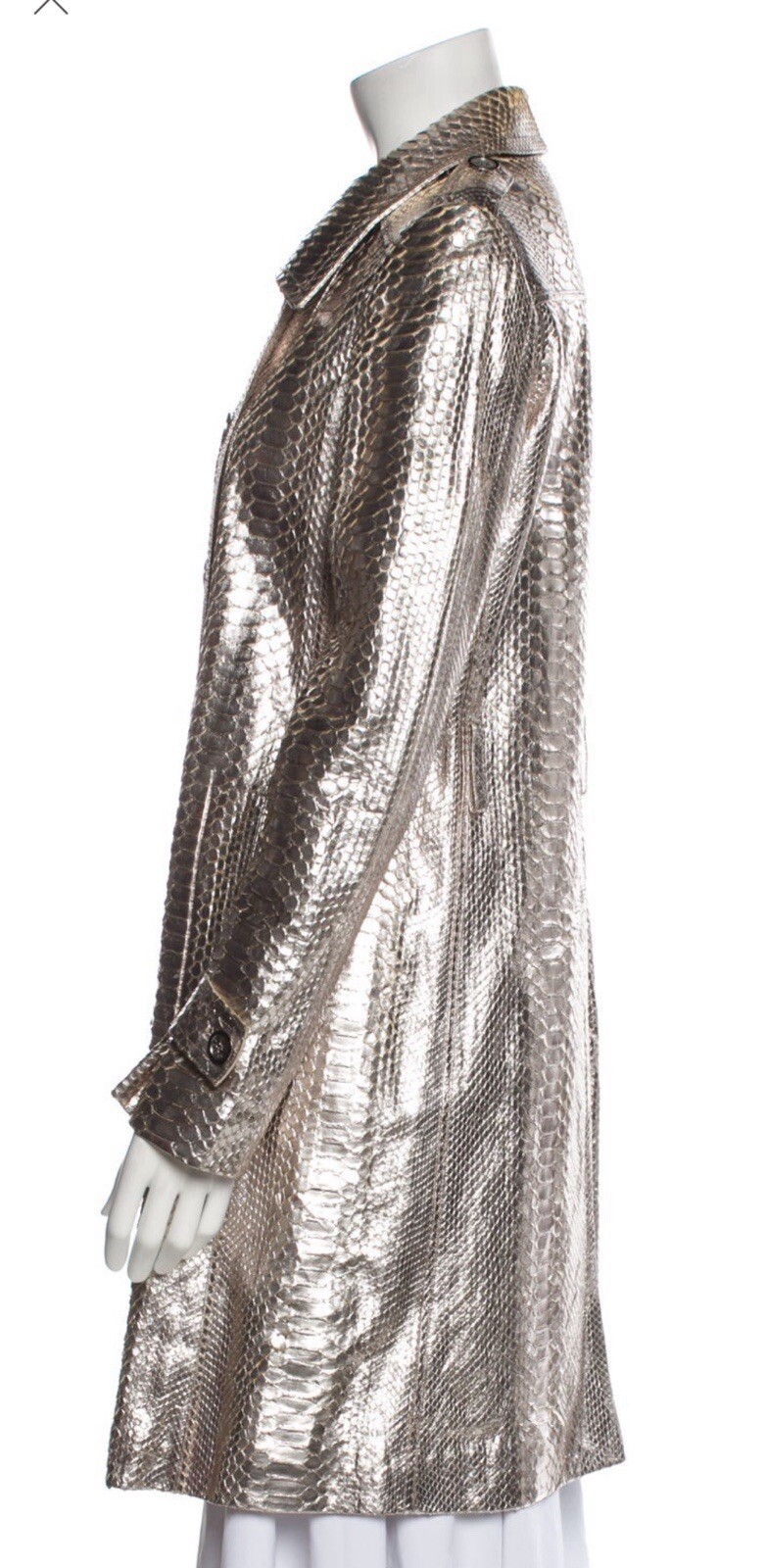 Museum Piece! Auth Celine Python  Snake Trench Go… - image 3