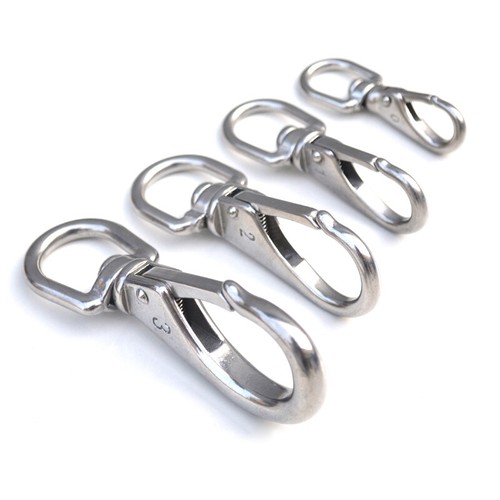 Stainless Steel Large Swivel Lobster Clasps Carabiner Snap Keychain M4 M5 M6 M7 - Picture 7 of 15