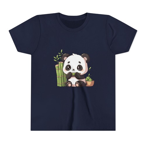Adorable Panda Youth Short Sleeve Tee - Cute Bamboo Design for Kids - Picture 74 of 105