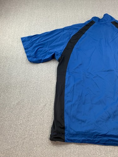 Nike Golf 1/2 Zip Pullover Mens XL Blue Black Gray Short Sleeve Silky - Picture 13 of 14