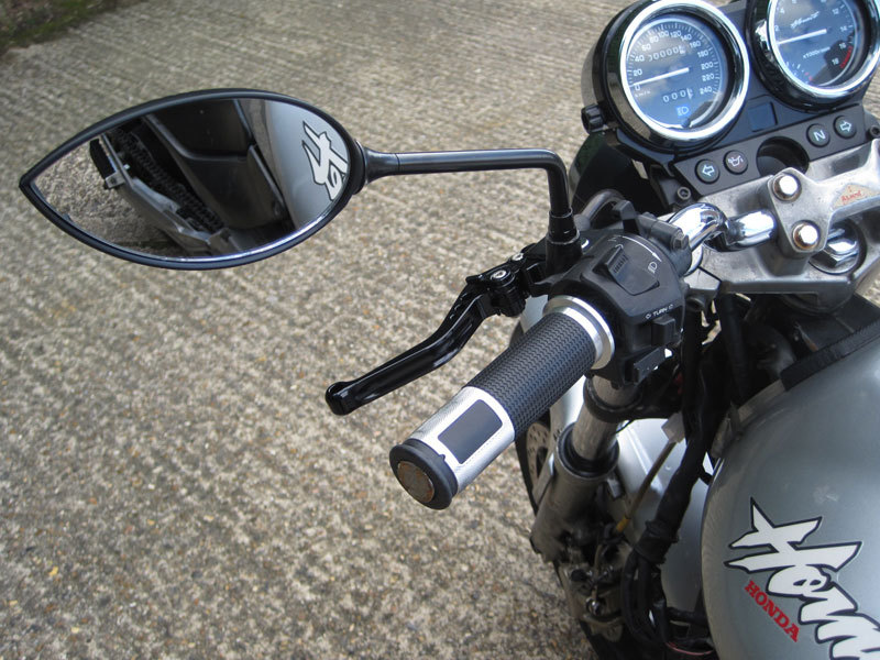 Motorcycle Wing Mirrors Side Rear View Stylish Pair Long Stem