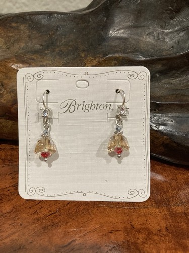 BRIGHTON Xmas Belle Shimmer Crystal Silver French Wire JA6013 Earrings NWT