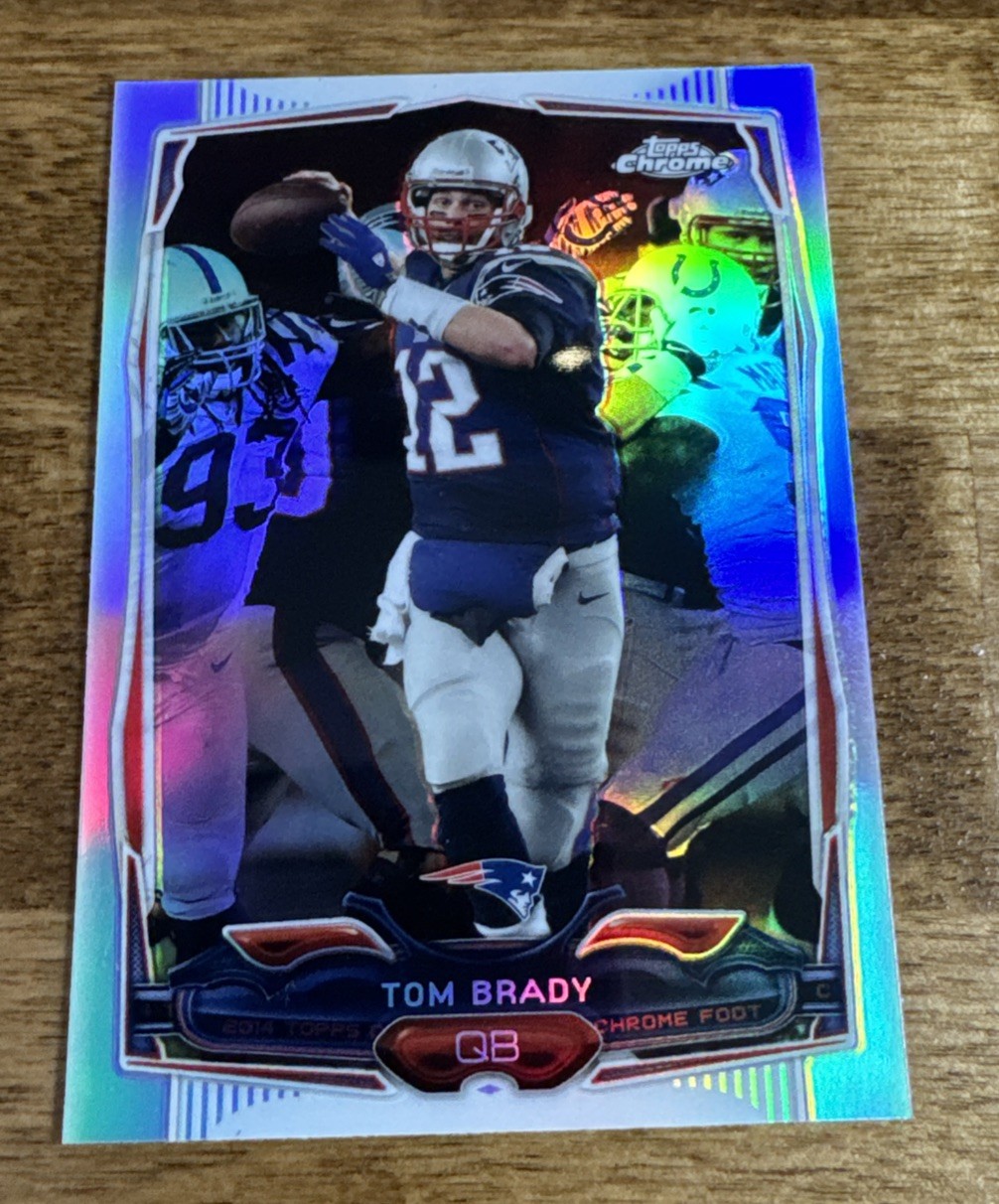 2014 Topps Chrome Tom Brady #62 Refractor New England Patriots Football