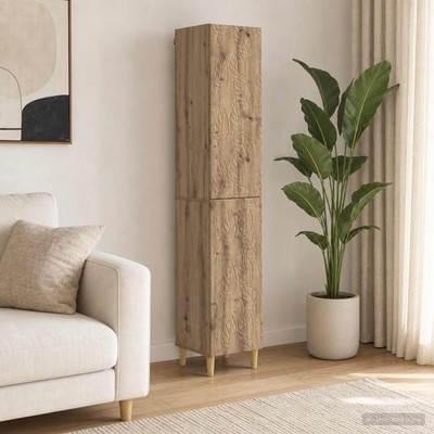 Schrankset mit Regal mit Speicher mit Tür 2 pcs Holzwerkstoff Möbelset vidaXL